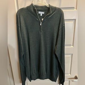 New with tags Peter Millar Sweater 1/4 zip XL Green Men’s crown sport